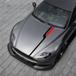  Set sticker autoadeziv Tuning in doua culori, model "Hood Stripes V3", dimensiune 130 x 10 cm, culoare Negru + Rosu FAVLine Selection (TUNING-17)