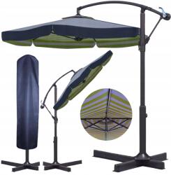  Nagy Összecsukható Kerti Napernyő, gém, fodros, tömör huzat (PREMIUM ANTHRACITE)