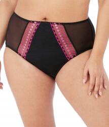 Elomi Bugyi Magas, Size 3XL, fekete-rózsaszín, rugalmas hímzéssel, áttetsző betétekkel