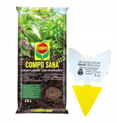 COMPO Univerzális Kerti Talaj, 20L, zöld növényekhez, pálmákhoz (ZESTAW Gleba do roślin + Lep Doniczkowy)