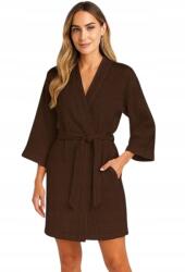  Női Kötött Muszlin Fürdőköpeny, 100% pamut, csokoládé, Size 44-50