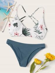Shein Trópusi mintás bikini fürdőruha M 38-as