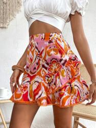 Shein Boho Miniszoknya, fodros, XL, 42-es