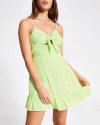 River Island Mini nyári Ruha, pántokkal, viszkózból, Size Xs, 34, lime színű