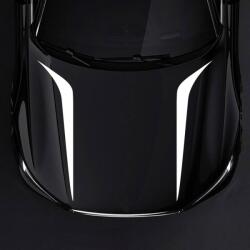  Set 2 stickere autoadezive Tuning, model "Hood Stripes V2", dimensiune 100 x 26 cm, culoare Alba FAVLine Selection (TUNING-15)
