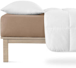decoDoma Cearșaf elastic jersey cu elastan culoarea nucului 90 x 200 cm