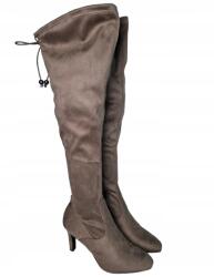 Tamaris női csizma, Size 41, öko bőr, velúr, szürke, magassarkú (1-25560-39 324)