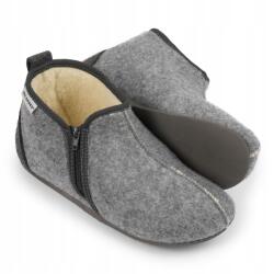 IRE SHOES Ireshoes férfi filc papucs szürke természetes gyapjúval, Size 46 (kapcie pantofle męskie filc)