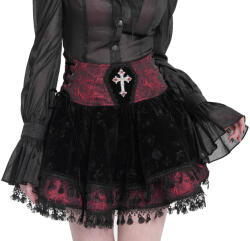 Devil Fashion fustă de damă DEVIL FASHION - Gothic Rose - SKT23002
