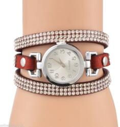 QUARTZ ceas dama cu cristale Sophie - red wine Ceas