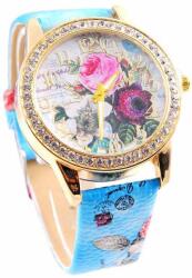 QUARTZ Ceas dama Beautiful Roses - blue Ceas