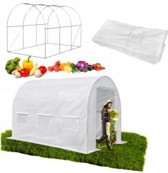  Fóliaalagút, fehér, 3.5×2m, 7m2, fólia + váz (5906076407093)