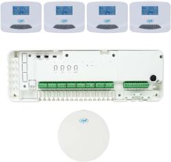 PNI Kit automatizare Wi-Fi PNI CT28 Pro 4 pentru incalzire in pardoseala, aplicatie de mobil Tuya Smart, 4 unitati comanda si hub in (PNI-CT28-4)