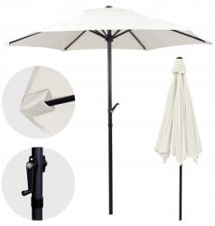 DOMAREX Összecsukható Nagy Kerti Napernyő, fehér, 300cm (5902340682012)