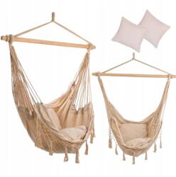  Függőszék, kerti gubó, hinta, 150kg teherbírás, 2 párna (5906076404351)