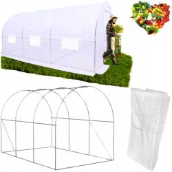  Kerti alagút, 4, 5x3x2m, fehér, 13, 5m2, fólia és váz, 25mm csövek (5906076407185)