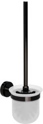Bemeta Hematit Perie WC cu suport H37 cm negru (159113017)