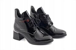 Lemar Bokacsizma Lemar, fekete lakk, Size 39, öko bőr, bélelt (60-361 Naplak Czarny)