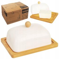 Orion Bambusz porcelán vajtartó fehér Orion 16 x 13 cm (127144)