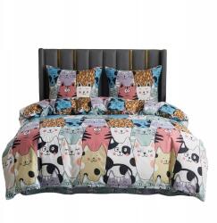  Ágyneműhuzat 160x200 cm 2 párnahuzat 70x80 Ágyneműhuzat szett Macskák Cica ágyneműhuzat (160 FBC 3/CM97)