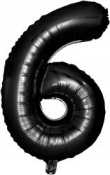 PartyPal Fólia Lufi, 6db, 100cm, fekete, héliumos, születésnapra