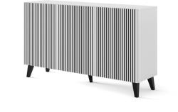 Homlando Ravenna komód F 150 cm 3D fehér fekete (5903769730117)