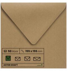 Netuno 40 négyzet alakú kraft papír boríték 155 x 155 mm 100 g