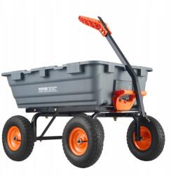 VEVOR Kocsi, 544kg teherbírás, 183L, 33cm gumi kerekek (Vevor)