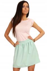 MOE Mentazöld fodros miniszoknya, Size M, poliészter, viszkóz