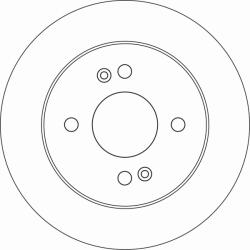 TRW DF6949 féktárcsa, 234mm, fekete, lakkozott