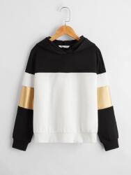 Shein Lány kapucnis pulóver, arany betéttel, Size 140cm