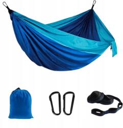  Függőágy Hinta, 2 személyes, kerti, kék, 300×200cm, 200KG (HAMAK TURYSTYCZNY OGRODOWY DUŻY)