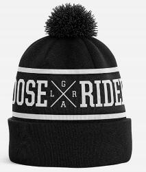  Téli Sapka Pomponnal Loose Riders Beanies, Fekete (LR-BEA-00005-NCL)