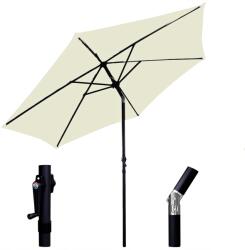 DOMAREX Nagy Kerti Esernyő, Size 300cm, fehér, állítható, hajtókaros (5902340682050)