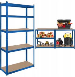 Rebel Tároló fém polc, 180×90×40cm, 750kg, 5 polc, Rebel (RB-1251BL)