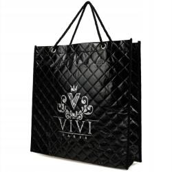  Vivi Paris strandtáska, fekete, nagy, cipzáras (SPV001-B)