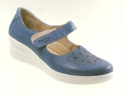 Helios félcipő, sötétkék, Size 39, bőr, 4cm sarok (393)