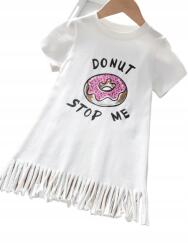 Shein Lány ruha, fehér, 90cm, 90% pamut, 10% poliészter