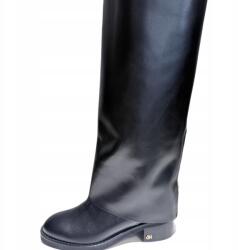 CheBello 4763 fekete bőr csizma cipzáros, széles szárú 37-es méret (4764)