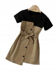 Shein Lány ruha, fekete-barna, 14 éves, 160cm, 100% pamut