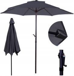  Összecsukható Kerti Napernyő, 300cm, terasz, sötét szürke (5906076405952)