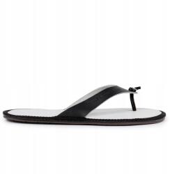 IRE SHOES Női bőr flip-flop papucs, Size 36, fekete, kecskebőr bélés, marhabőr felsőrész (japonki damskie letnie klapki japonki)