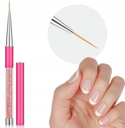 chila Díszítő ecset, vékony, precíziós, rózsaszín, 11mm, szintetikus sörték (PĘDZELEK DO ZDOBIEŃ CIENKI RÓŻOWY - 11mm)