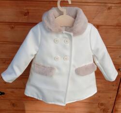  LaFerio keresztelő kabát, ekrü, 80cm, bézs kiegészítők, lányoknak