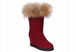  Dimar P028 Szőrmés Csizma Hótaposó Divatos Női Téli Bőr Csizma 41-ES (P028)