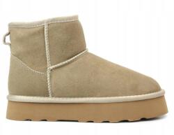 Potocki hócsizma, bézs, bőr, platform, csúszásgátló, Size 36-41 (23-37060BG)