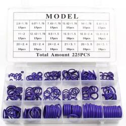  Set 225 inele o-ring cauciuc cu 18 modele oring culoare mov HNBR DNA006 (DNA006) Trusa unelte