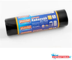 Mazzini Szemeteszsák 150 liter 80 x 120 cm 40 mikron 5 db/tekercs Mazzini_fekete (64573) - nyomtassotthon