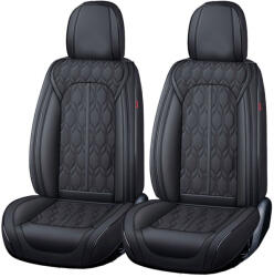  Prémium 5 személyes autótakarók Carguard Deluxe perforált ökobőrből - fekete