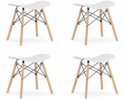  Valora CORFU szék, fehér, modern, ergonomikus kialakítás, 4 db